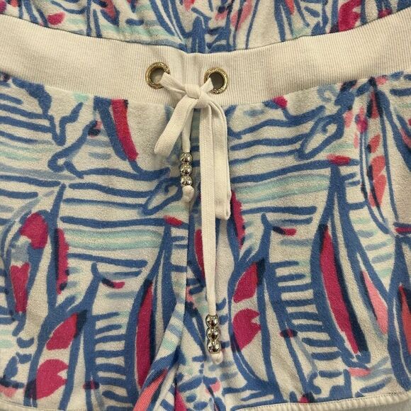 Women’s Lilly Pulitzer Dixon Romper Red Right Return Sailboat Terry Cloth Small - Picture 5 of 12